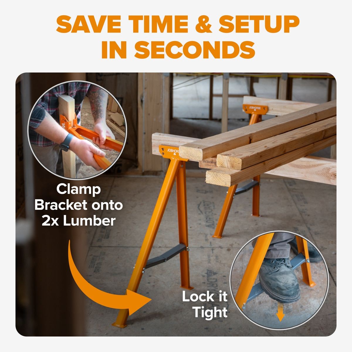 BORA Jobhorse Sawhorse Brackets PM-3310