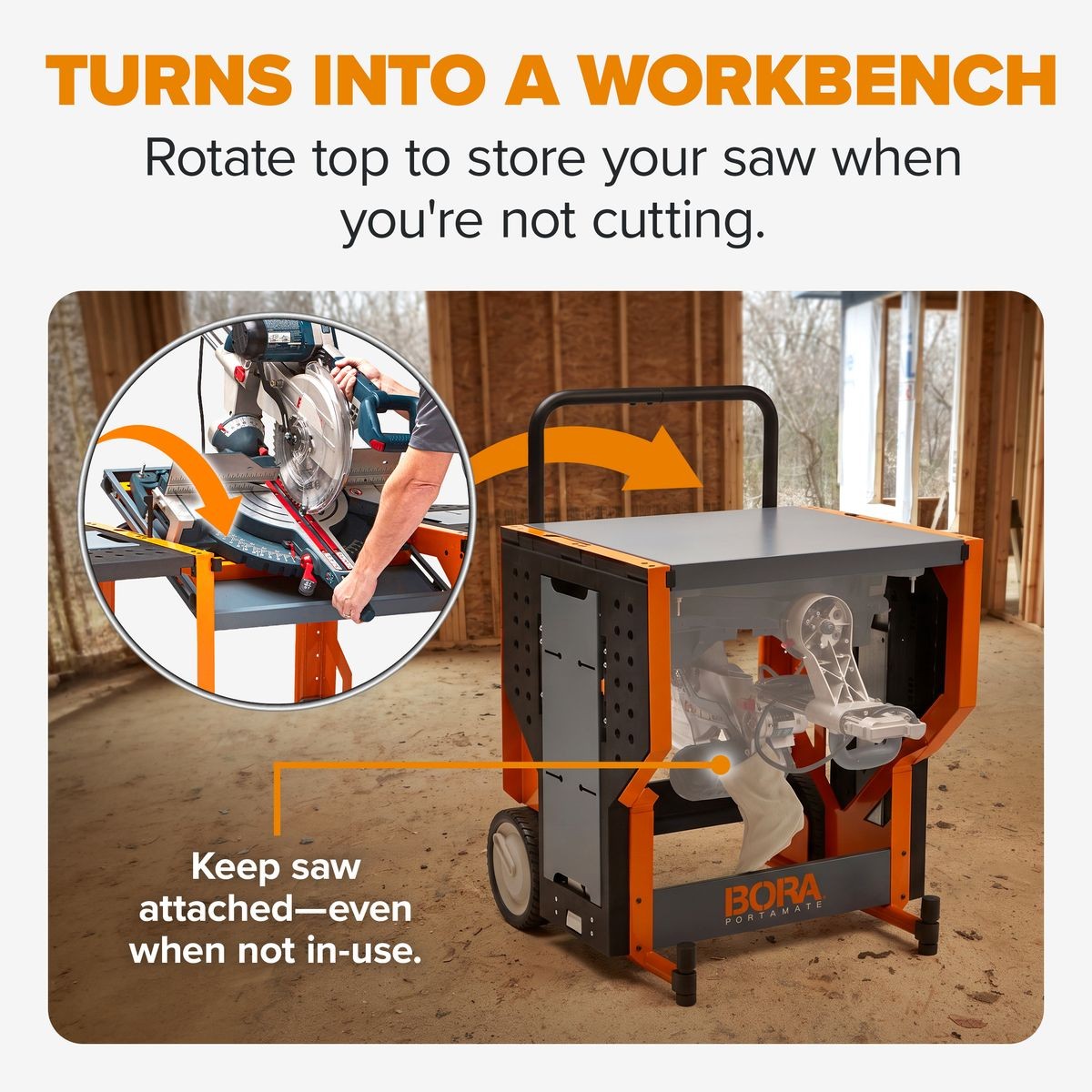 BORA Portacube STR Miter Saw Workstation PM-8000