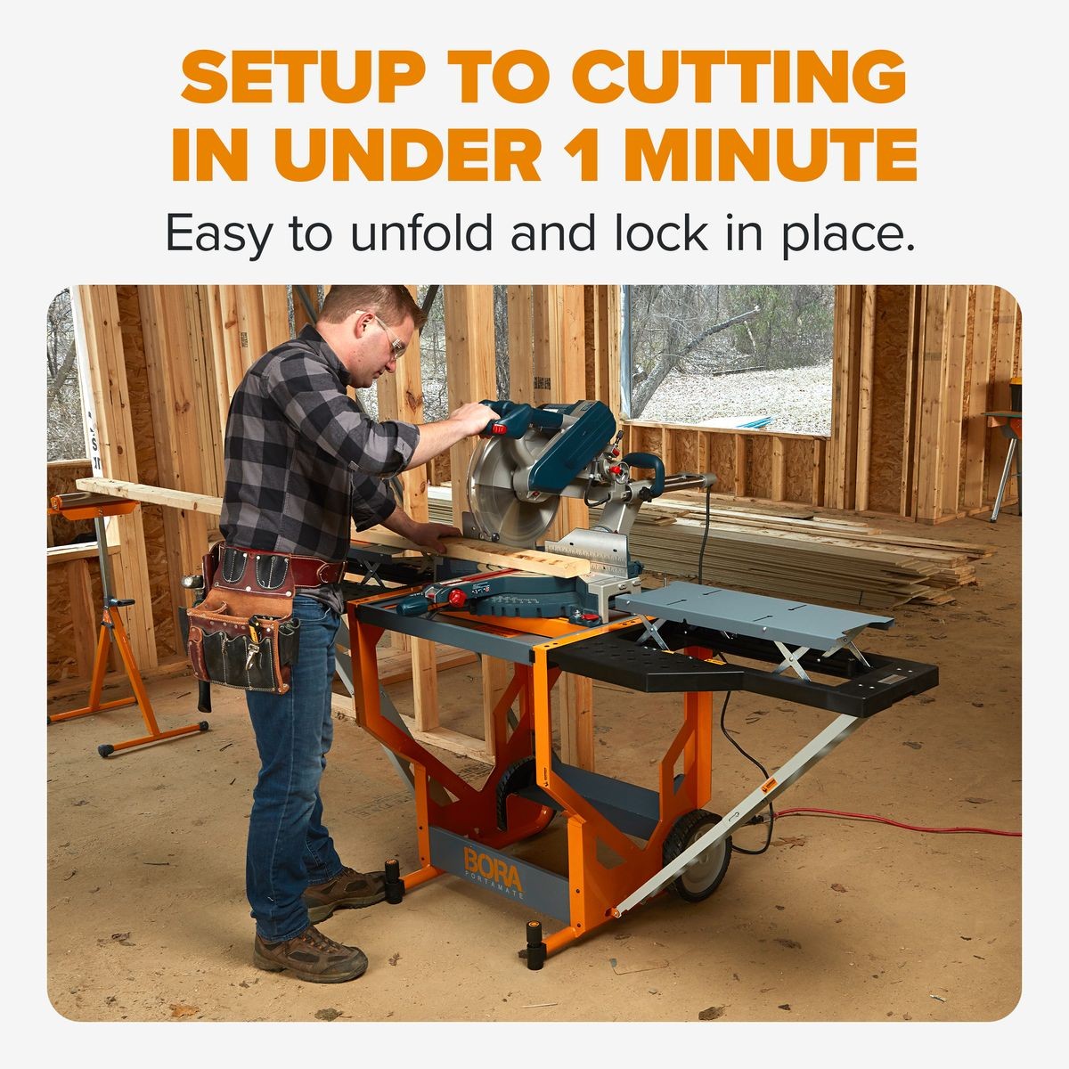 BORA Portacube STR Miter Saw Workstation PM-8000