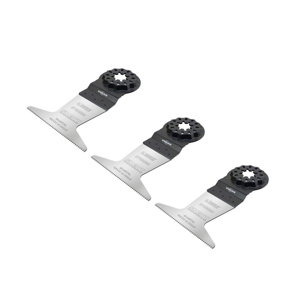 SMART Starlock 63mm Bi-Metal Wood & Nails Blade - 3pk ST63BM3