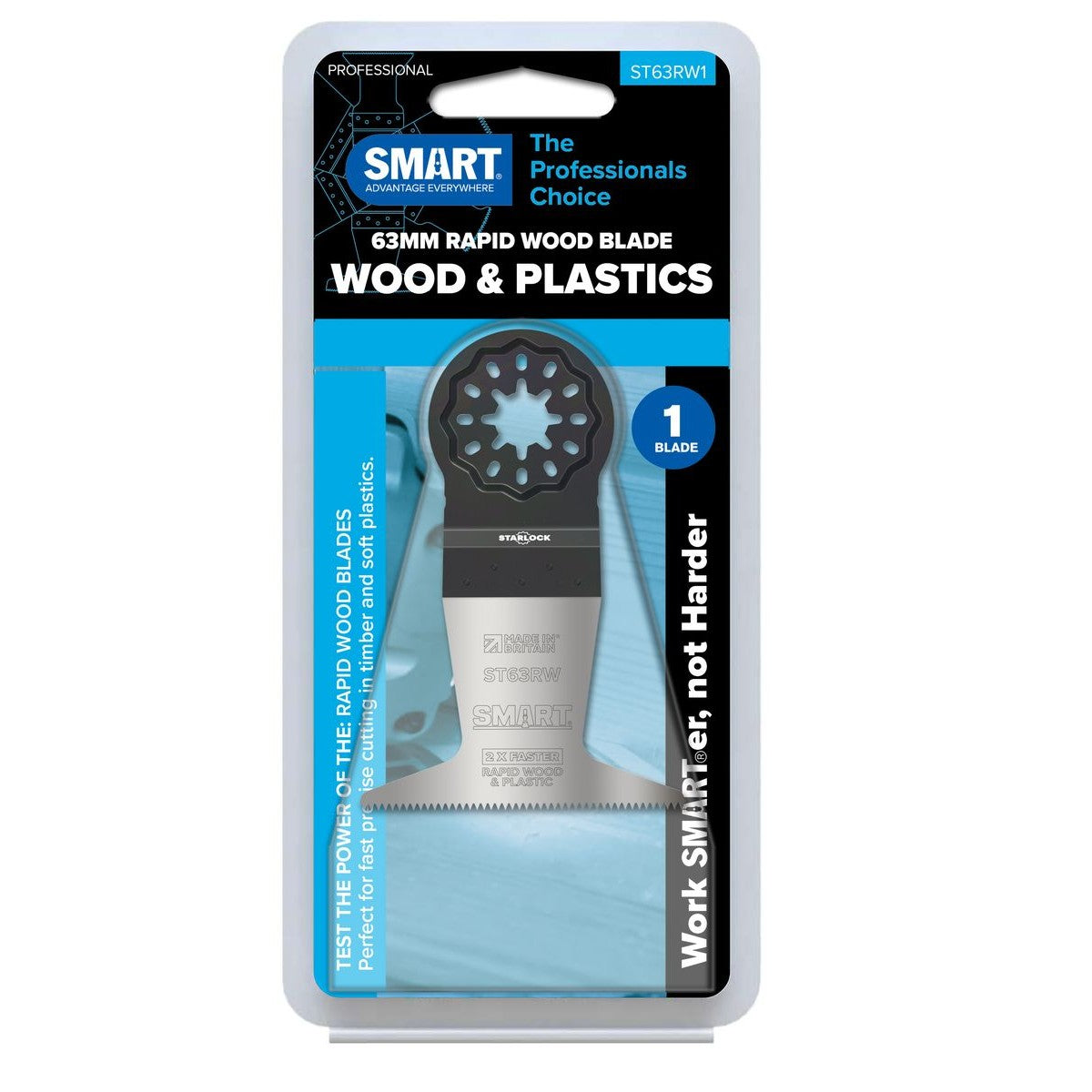 SMART Professional STARLOCK 63mm Rapid Wood Saw Blade - 1pk ST63RW1