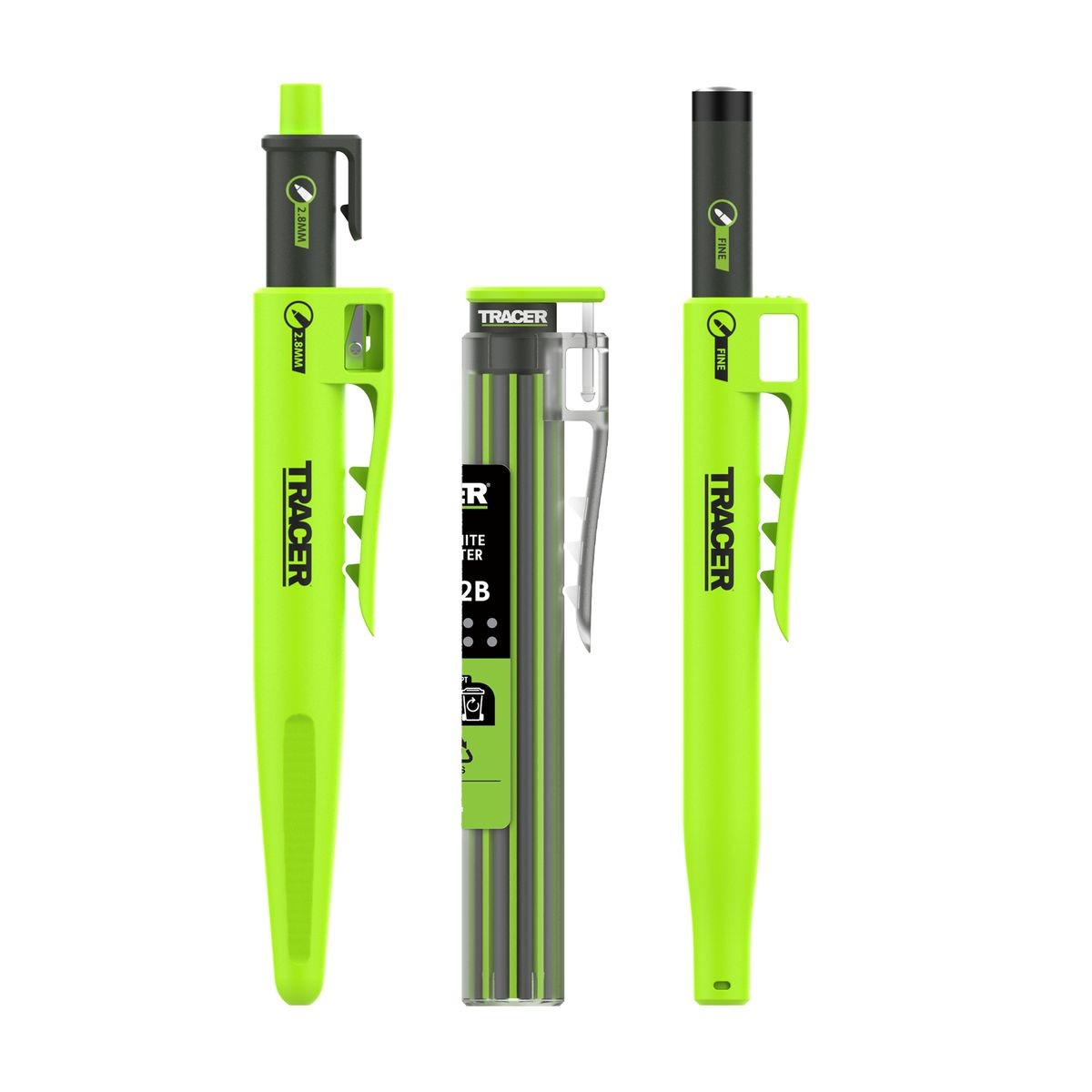 TRACER 2.0 3PC Marking Kit - Deep Hole Pencil + Lead Holster + Deep Hole Marker TMK3