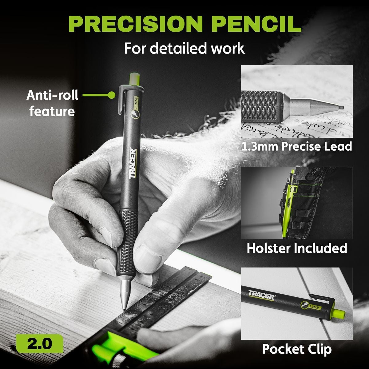 TRACER 3pc Pencil Marking Kit - 1.3mm, 2.8mm, 5.2mm TPK3
