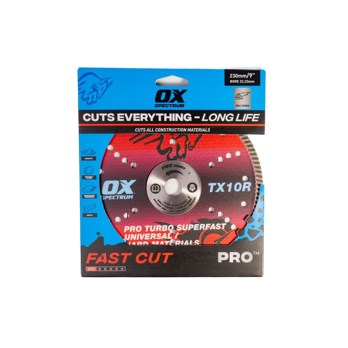 OX Pro Turbo Dia Blade - Multi-Steel - 230/22.23mm TX10R-230/22