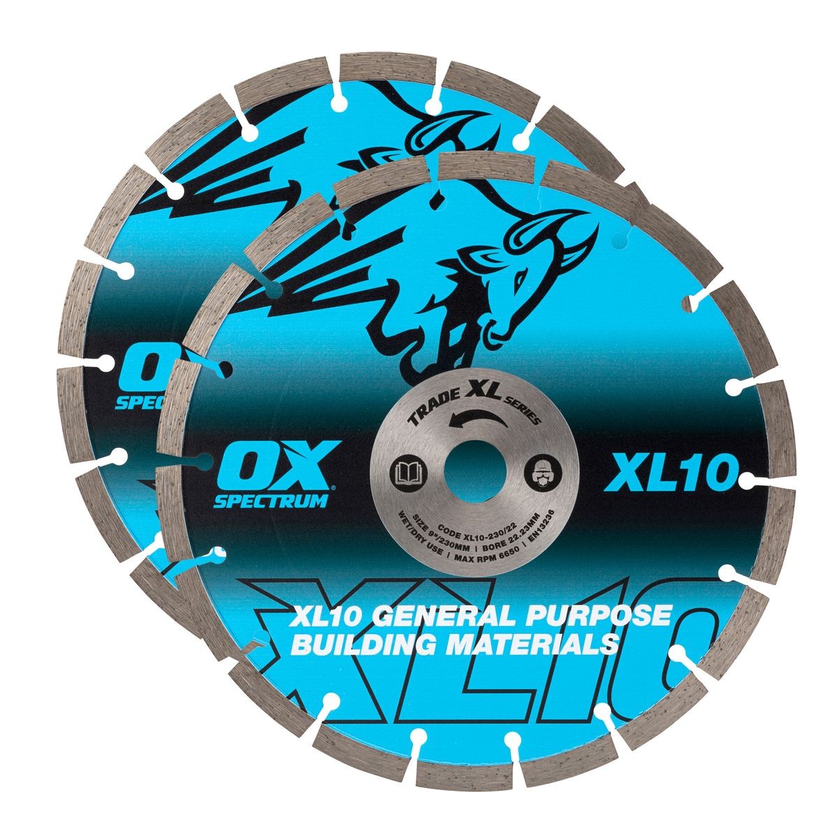 OX XL10 230mm Diamond Blade Twinpack X2-XL10-230