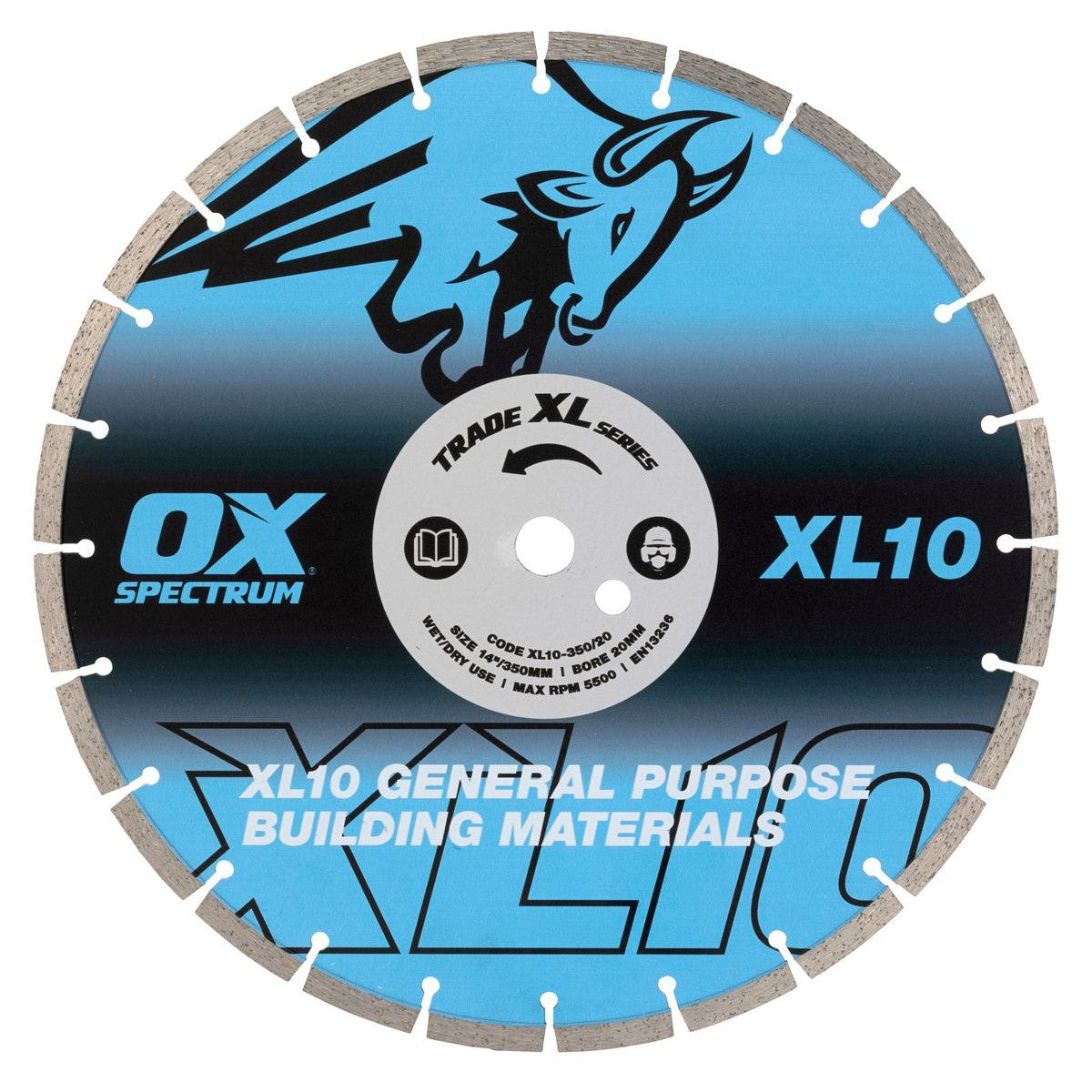 OX Trade XL-10 Segmented Diamond Blade - General Purpose - 350/20mm XL10-350/20