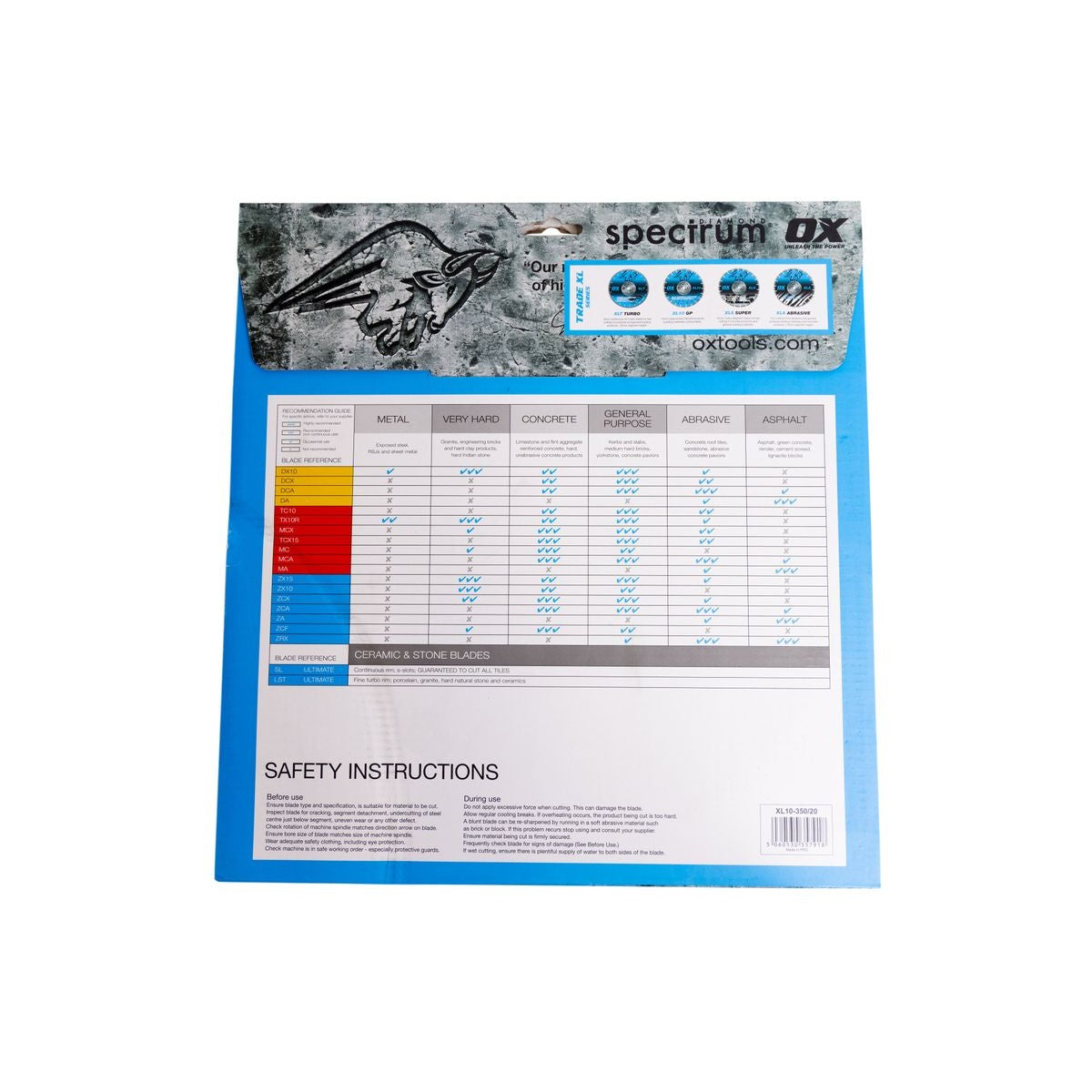 OX Trade XL-10 Segmented Diamond Blade - General Purpose - 350/20mm XL10-350/20