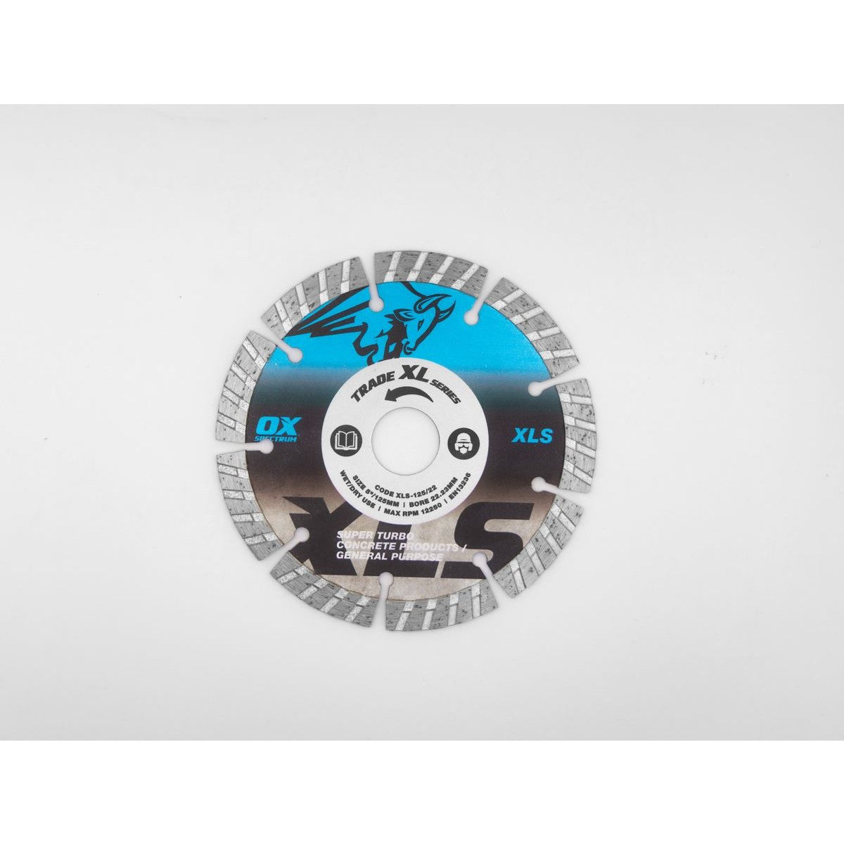 OX Trade XL Super - Turbo Segmented Diamond Blade - Concrete & GP - 125/22.23mm XLS-125/22