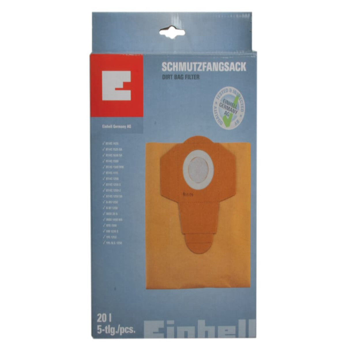 Einhell Dust Bags For Vacuums Pack of 5 EIN2351152