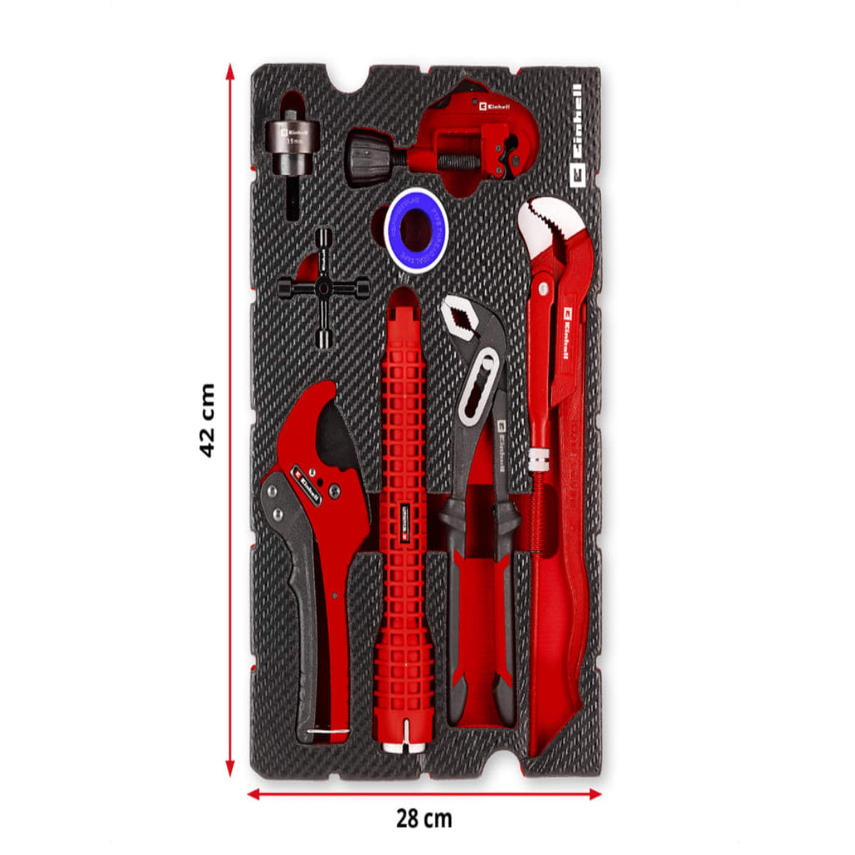 Einhell E-Case Inlay Plumbing Installation Set, 8 Piece EINEIPLUMSET