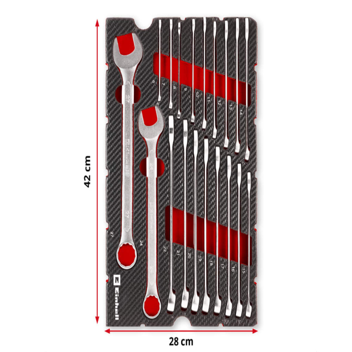 Einhell E-Case Inlay Combination Spanner Set, 19 Piece EINEISPANSET