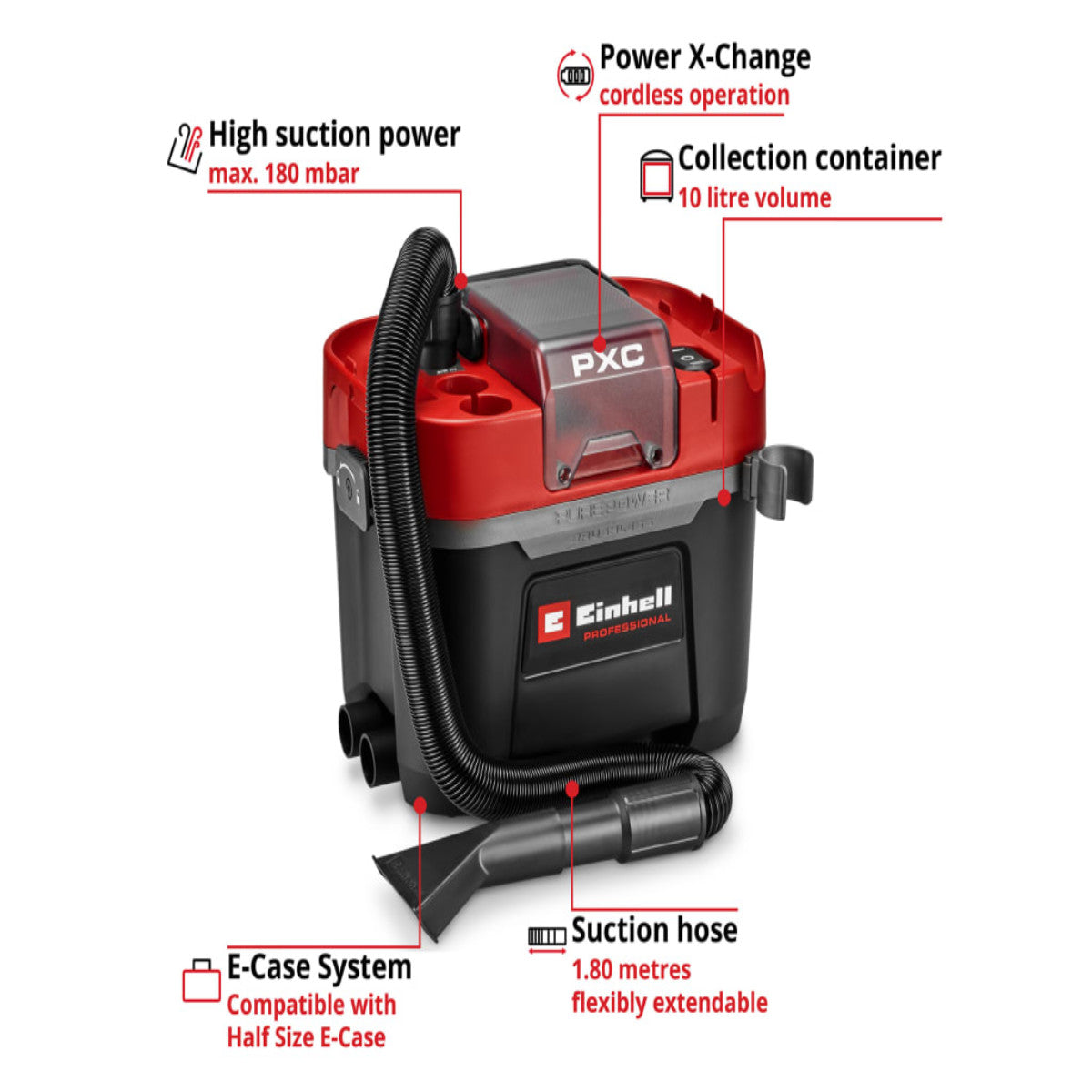 Einhell TP-VC 18/10 Li BL L-Solo PRO Wet/Dry Vacuum Cleaner 18V Bare Unit EINTPVC1810N