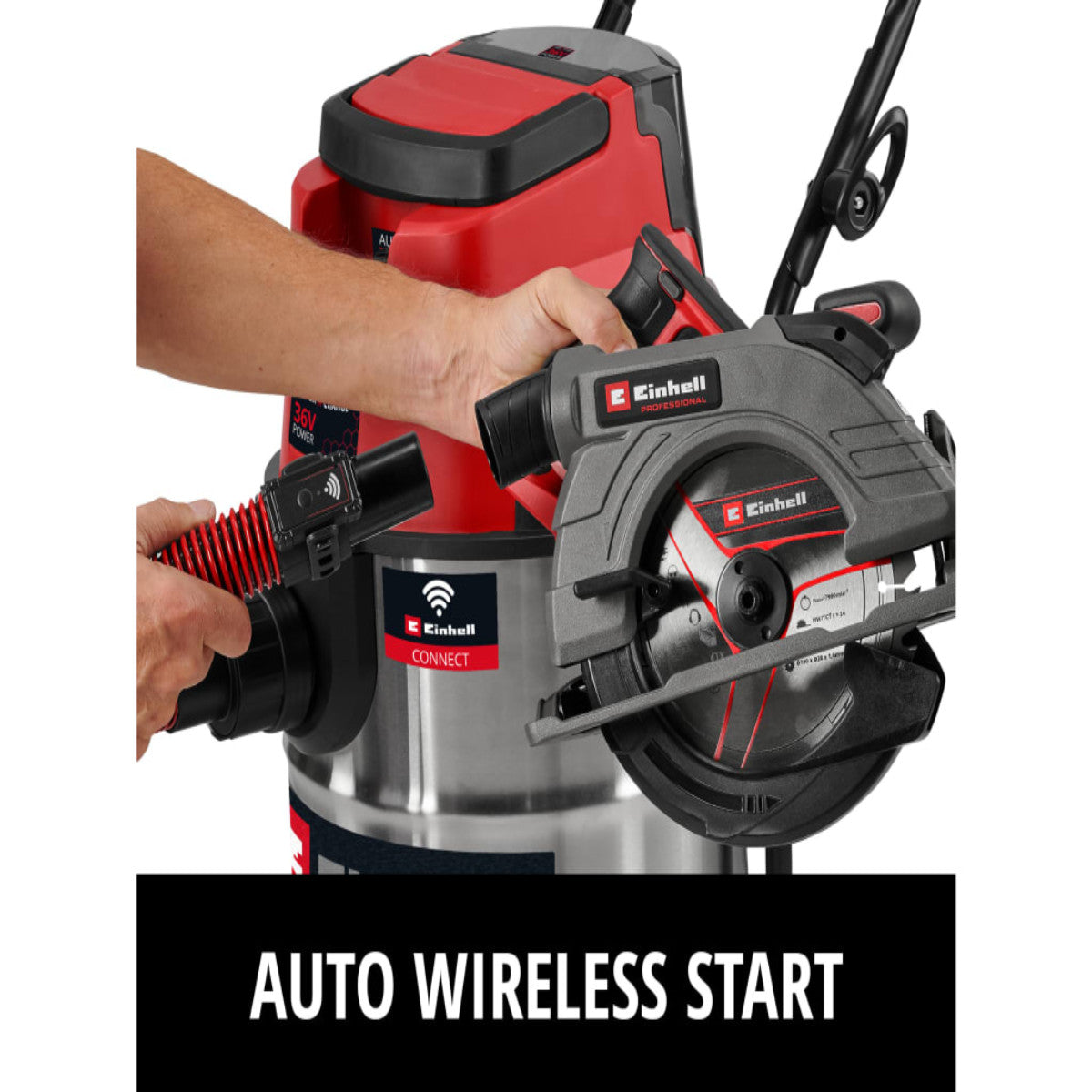 Einhell TP-VC 36/30 S Auto-Solo PRO Wet/Dry Vacuum Cleaner 36V (2x18V) Bare Unit EINTPVC3630N