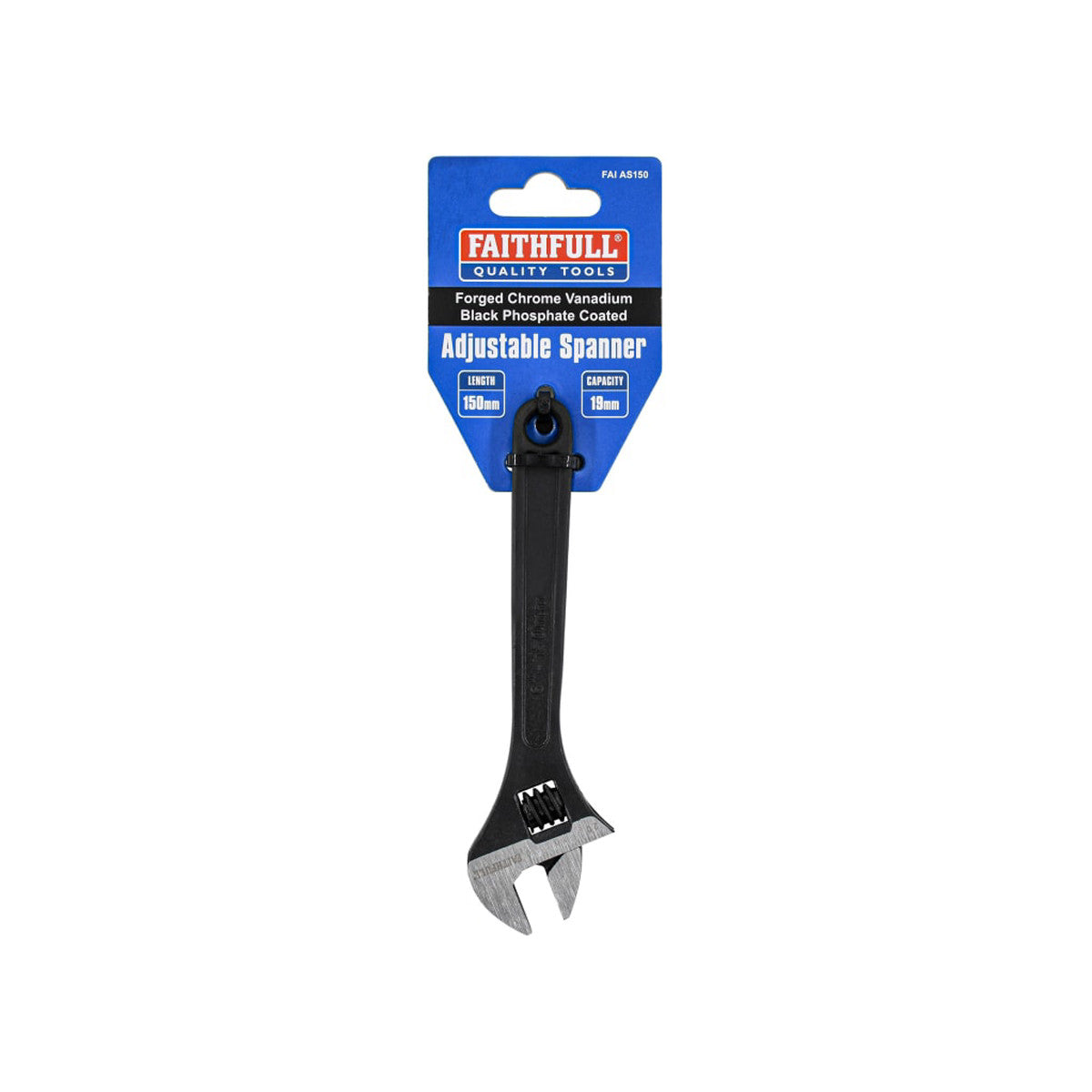 Faithfull Adjustable Spanner 150mm - 19mm Capacity FAIAS150