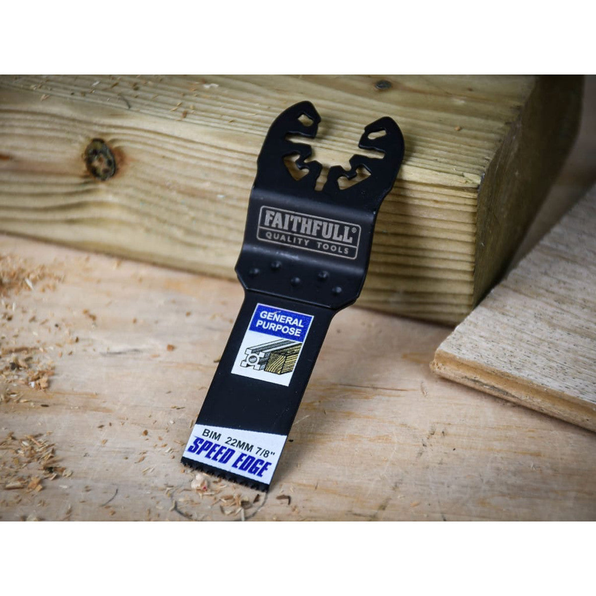 Faithfull Multi-Tool Speed Edge Wood/Metal Blade 22mm (5 Pack) FAIMFWM22SE5