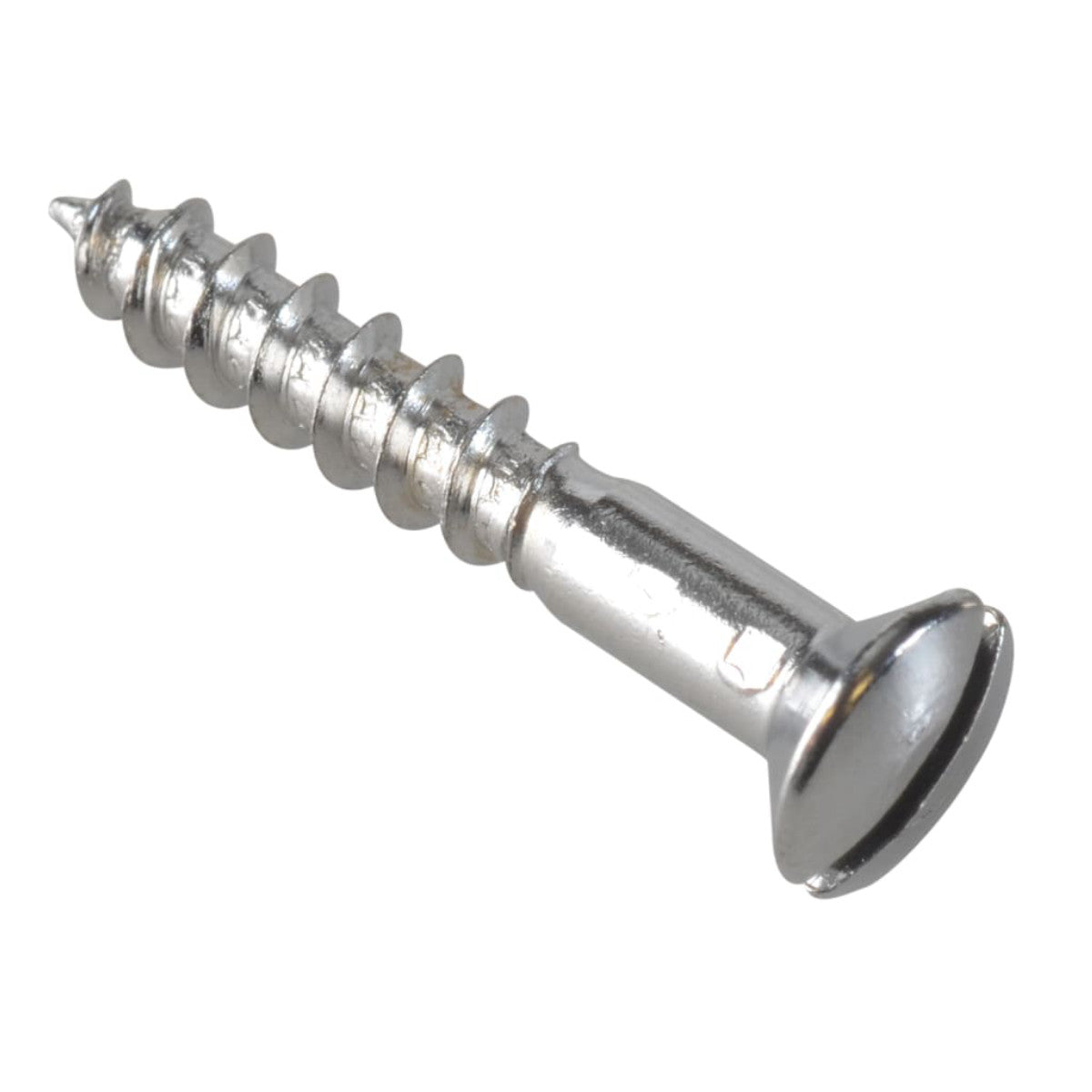 ForgeFix Multi-Purpose Screw SL Raised Head Chrome Plated 4.0 x 25mm ForgePack 35 FOR185536