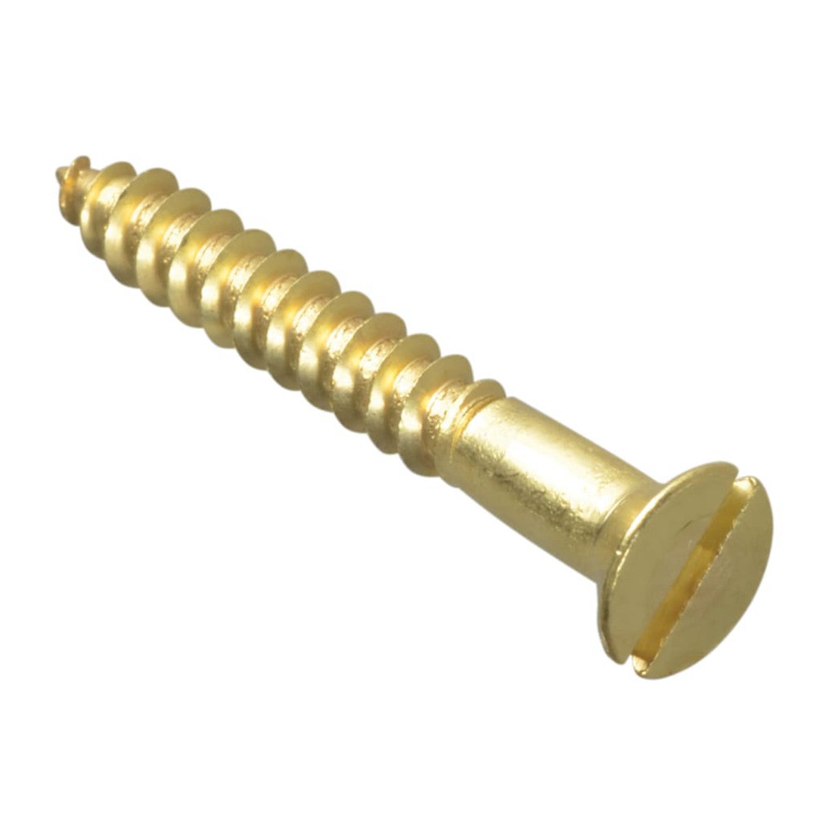 ForgeFix Wood Screw Slotted CSK Brass 1.1/2in x 10 ForgePack 8 FORFPC11210B
