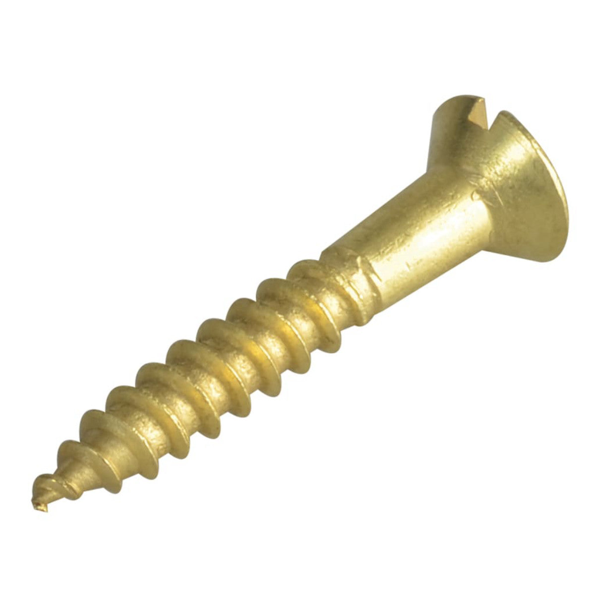 ForgeFix Wood Screw Slotted CSK Brass 1.1/4in x 10 ForgePack 10 FORFPC11410B
