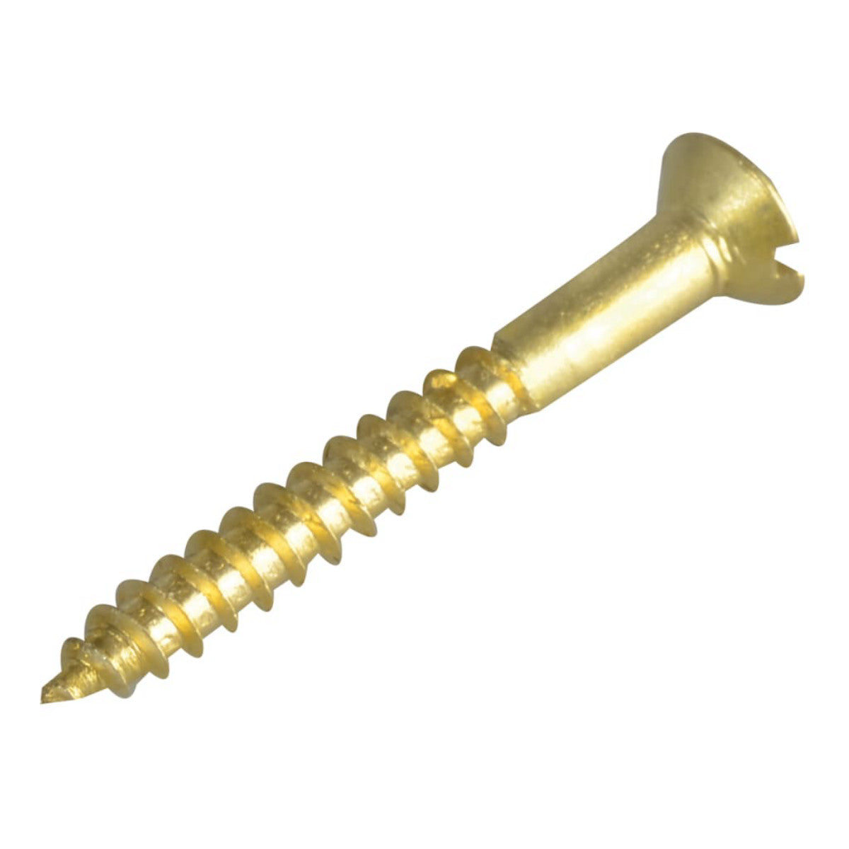 ForgeFix Wood Screw Slotted CSK Brass 1in x 4 ForgePack 35 FORFPC14B
