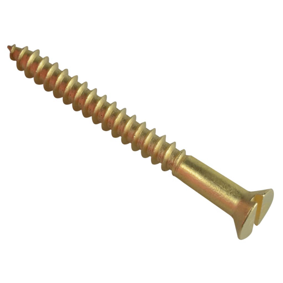 ForgeFix Wood Screw Slotted CSK Brass 2in x 10 ForgePack 6 FORFPC210B