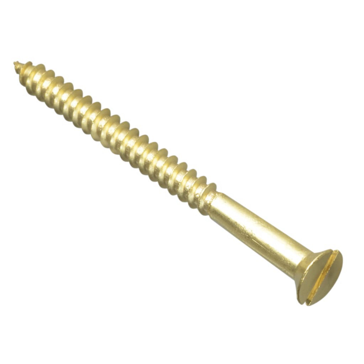 ForgeFix Wood Screw Slotted CSK Brass 2.1/2in x 10 ForgePack 6 FORFPC21210B