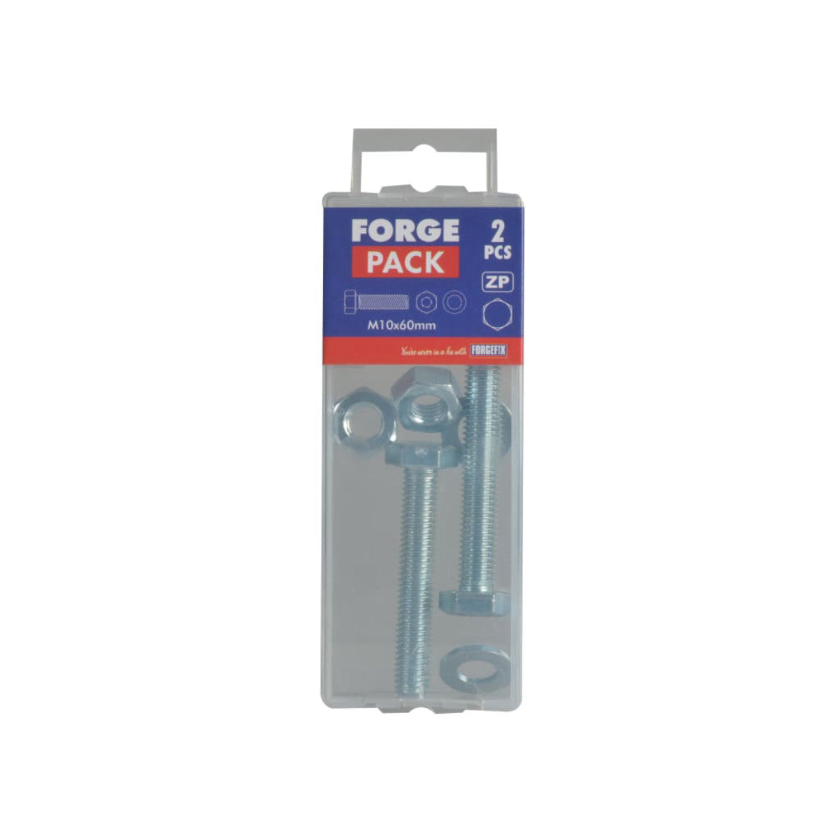 ForgeFix High Tensile Set Screw ZP M10 x 60mm ForgePack 2 FORFPHBN1060