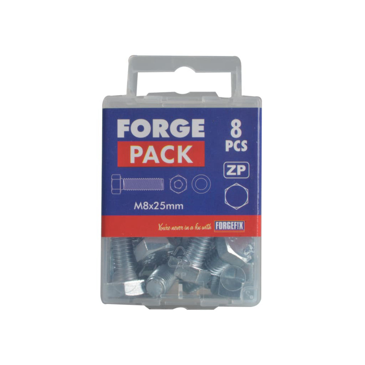 ForgeFix High Tensile Set Screw ZP M8 x 25mm ForgePack 8 FORFPHBN825