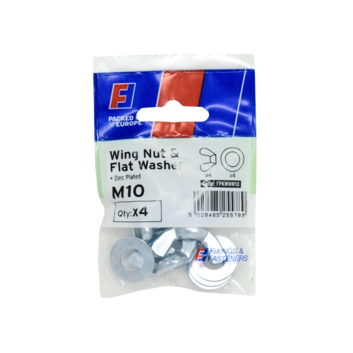 ForgeFix Wing Nut & Washer M10 ForgePack 4 FORFPKWNW10