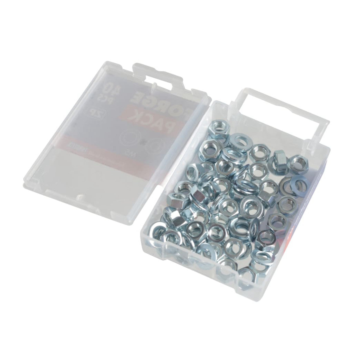 ForgeFix Hexagonal Nuts & Washers ZP M5 ForgePack 40 FORFPNUT5