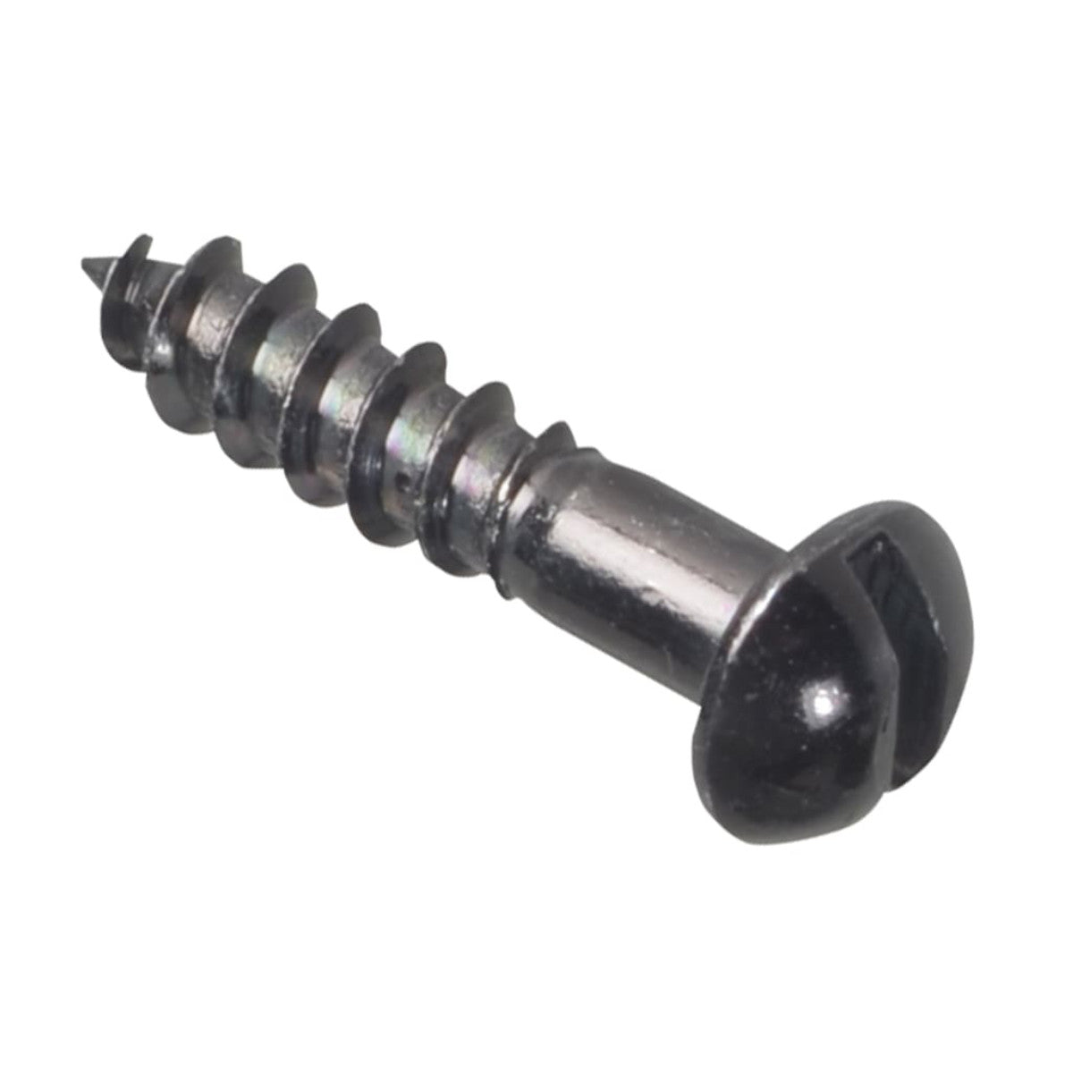 ForgeFix Wood Screw Slotted Round Head ST Black Japanned 3/4in x 8 ForgePack 25 FORFPR348J