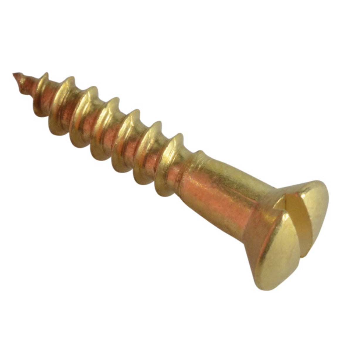ForgeFix Wood Screw Slotted Raised Head Solid Brass 3/4in x 6 ForgePack 25 FORFPRA346B