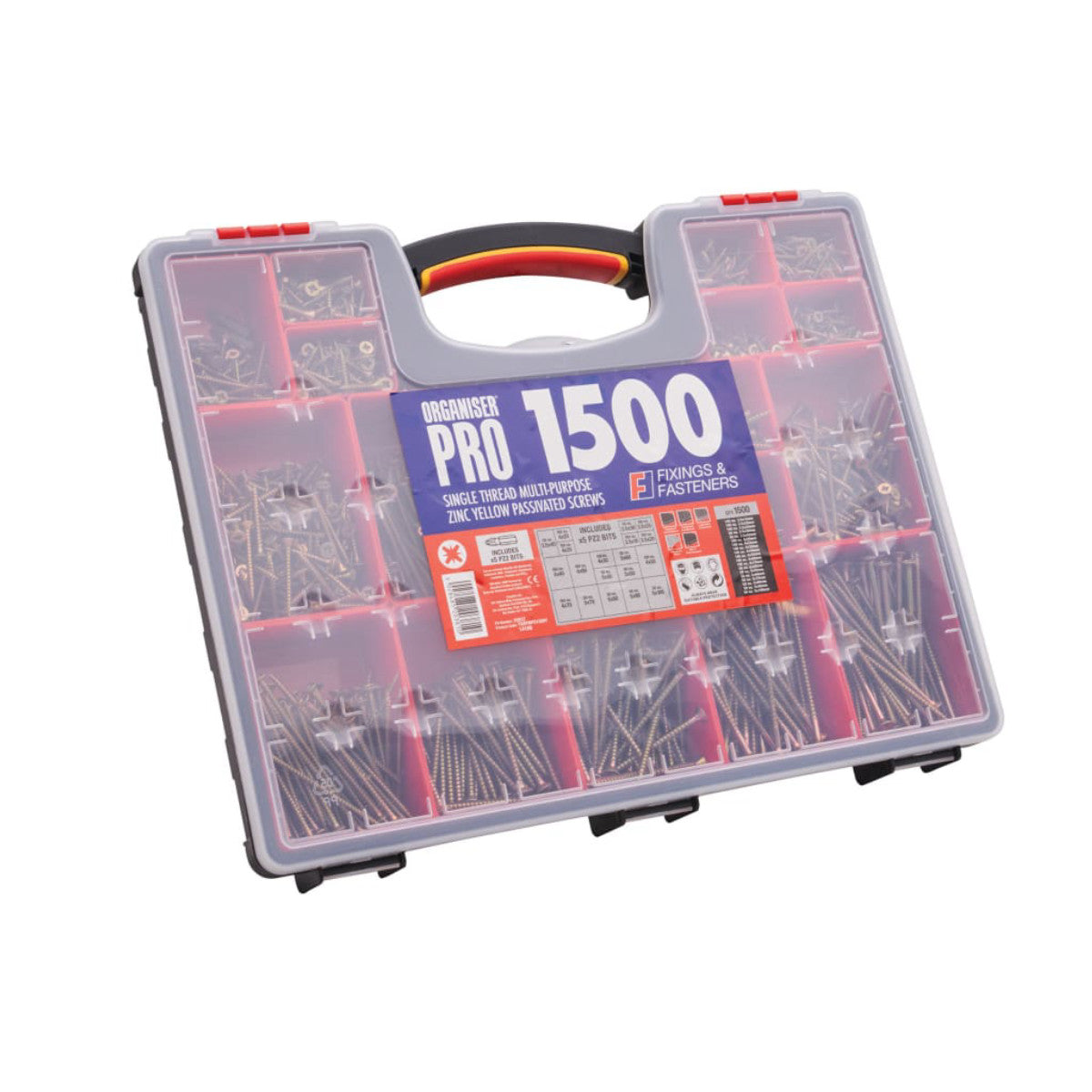 ForgeFix Multi-Purpose Screw Organiser Set, 1500 Piece FOROPMPS1500
