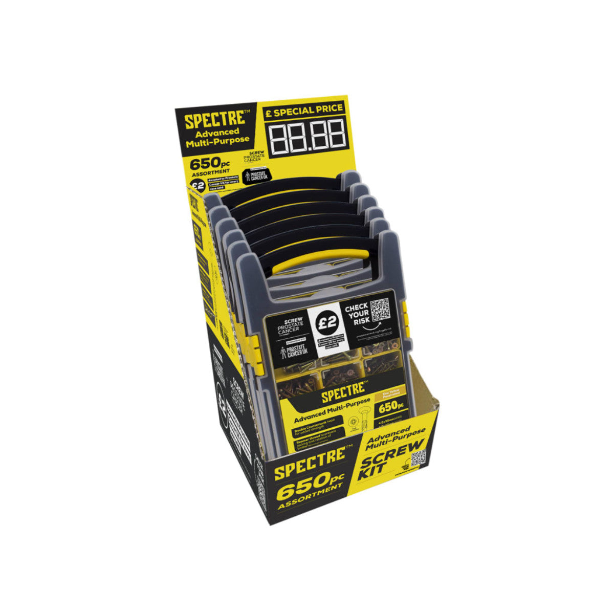 ForgeFix ‘Screw Prostate Cancer’ Spectre Screw Kit, 650 Piece FOROPSPC650Y