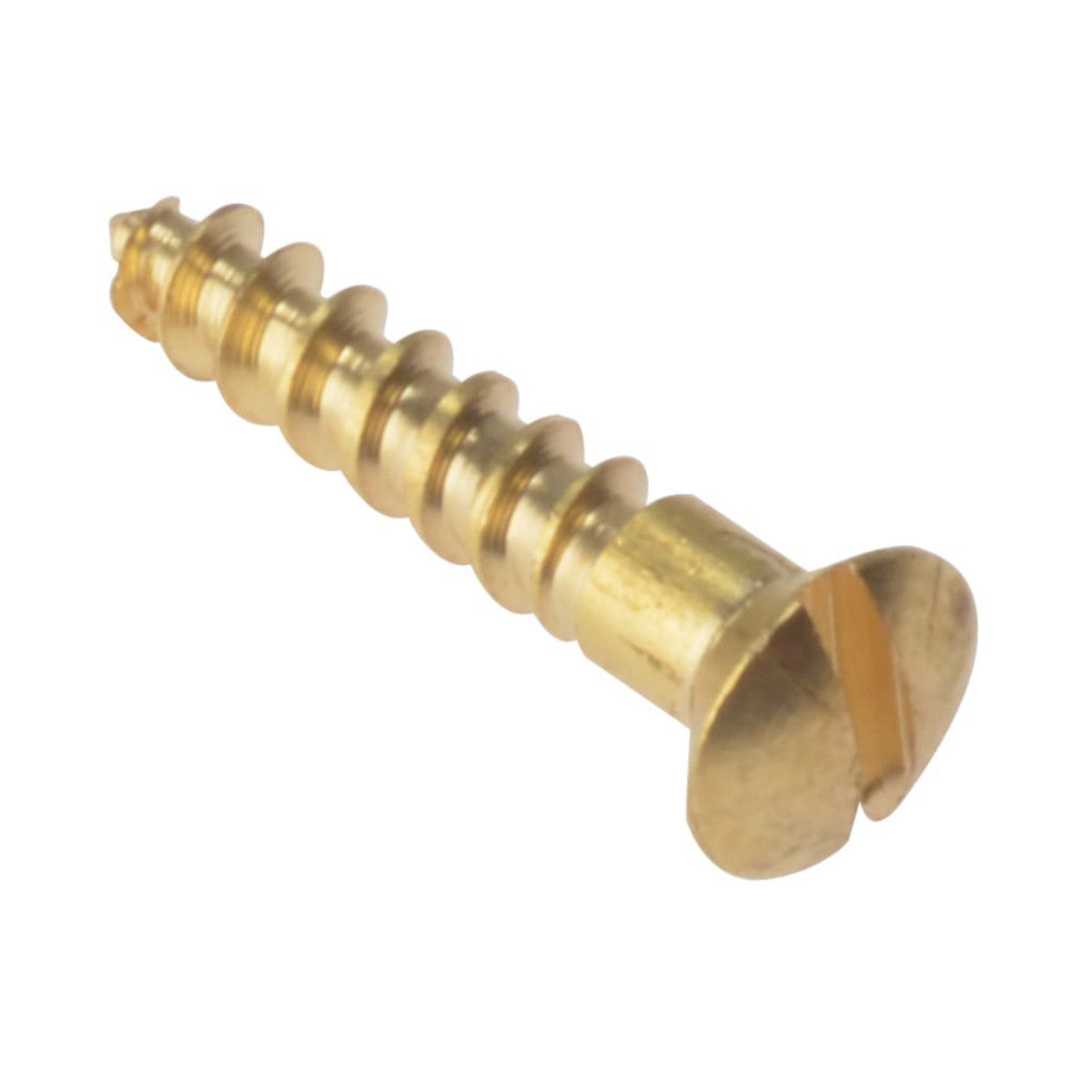 ForgeFix Wood Screw Slotted Raised Head ST Solid Brass 5/8in x 6 Box 200 FORRAH586BR