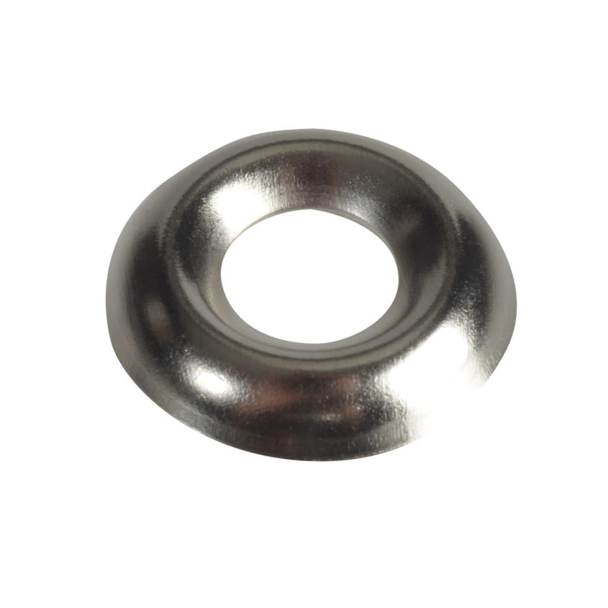 ForgeFix Screw Cup Washers Solid Brass Nickel Plated No.8 Bag 200 FORSCW8NM