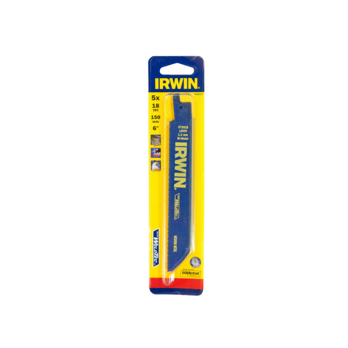 IRWIN 618R Sabre Saw Blade Metal Cutting 150mm 18 TPI (Pack 5) IRW10504153