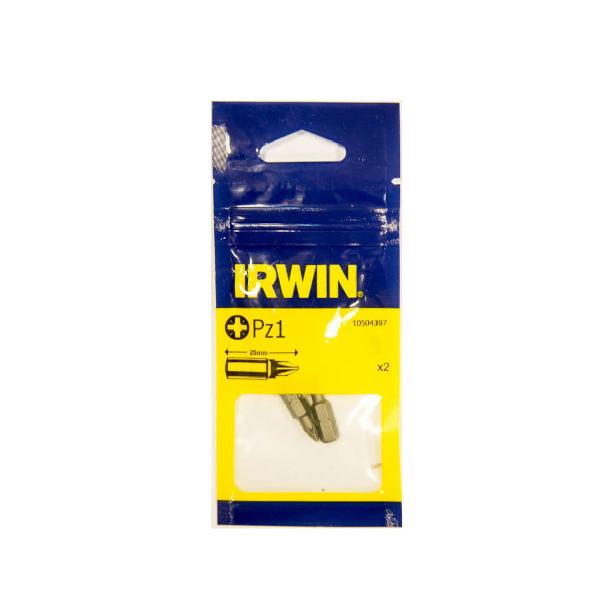 IRWIN Pozidriv Insert Bits PZ1 25mm (Pack 2) IRW10504397