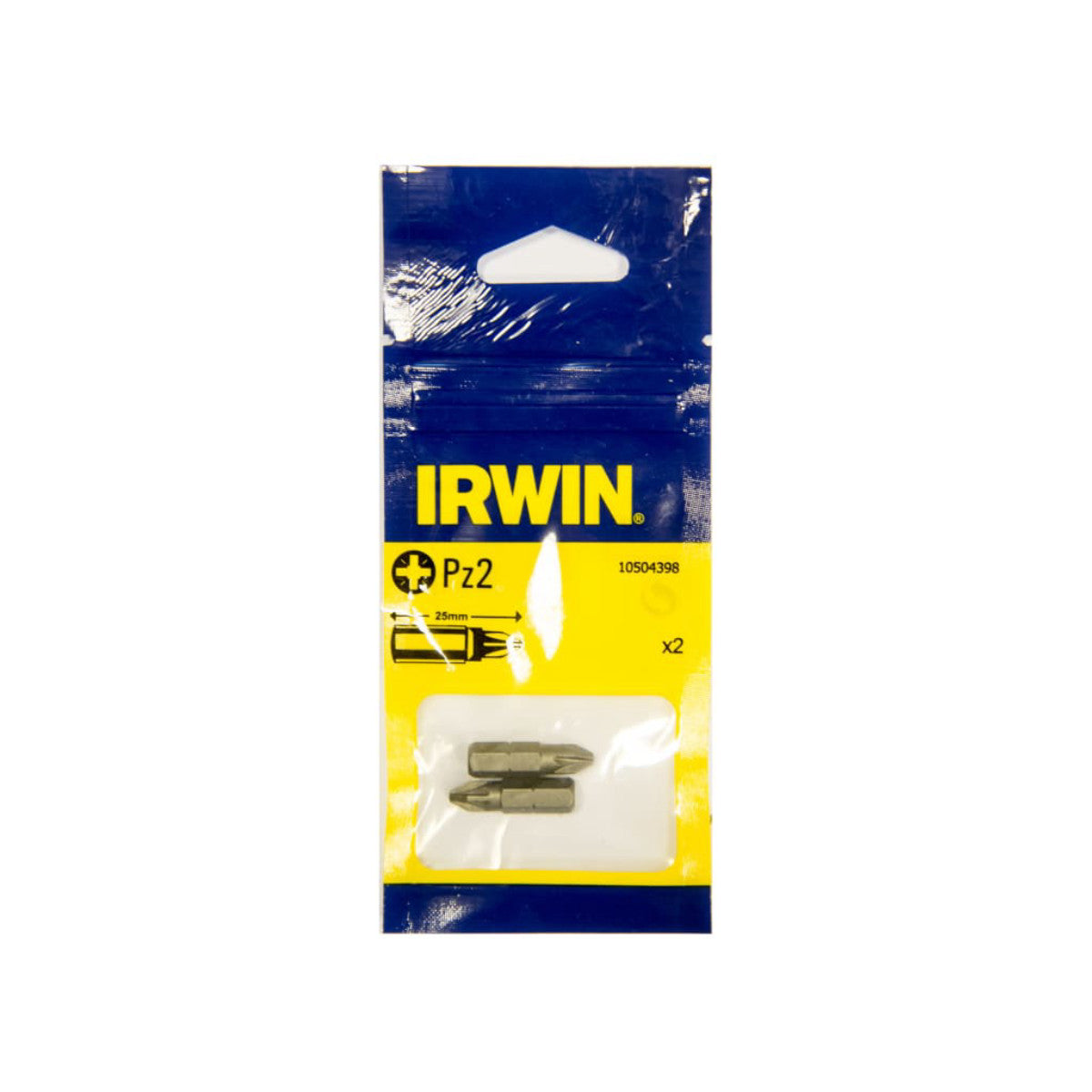IRWIN Pozidriv Insert Bits PZ2 25mm (Pack 2) IRW10504398