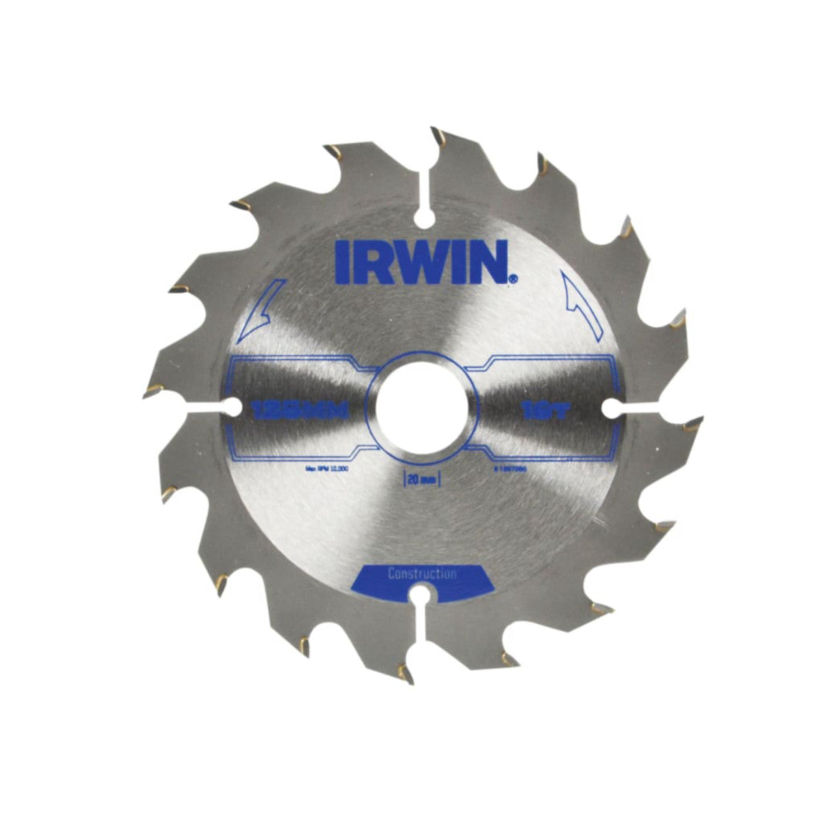 IRWIN Construction Circular Saw Blade 125 x 20mm x 16T ATB IRW1897086