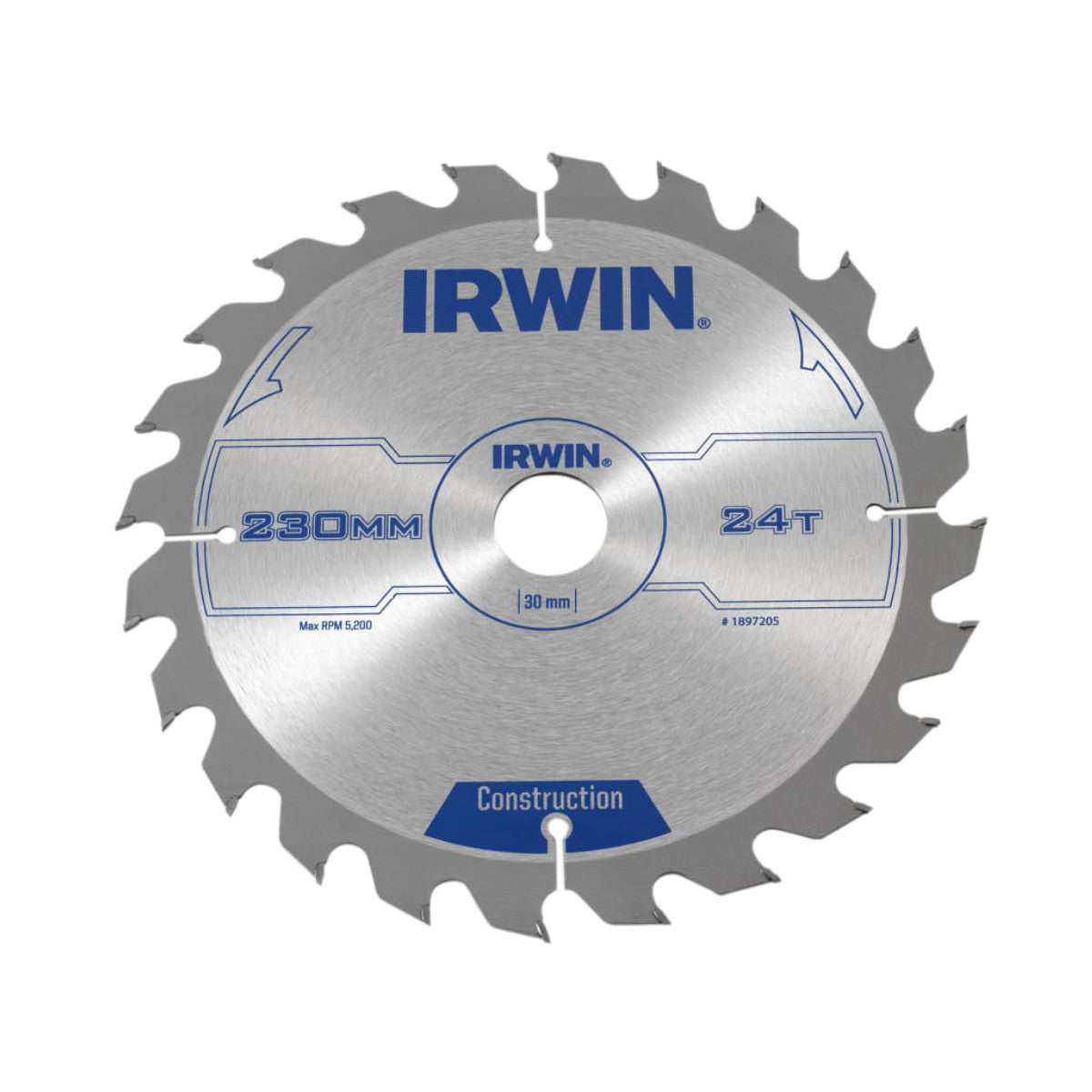 IRWIN Construction Circular Saw Blade 230 x 30mm x 24T ATB IRW1897205