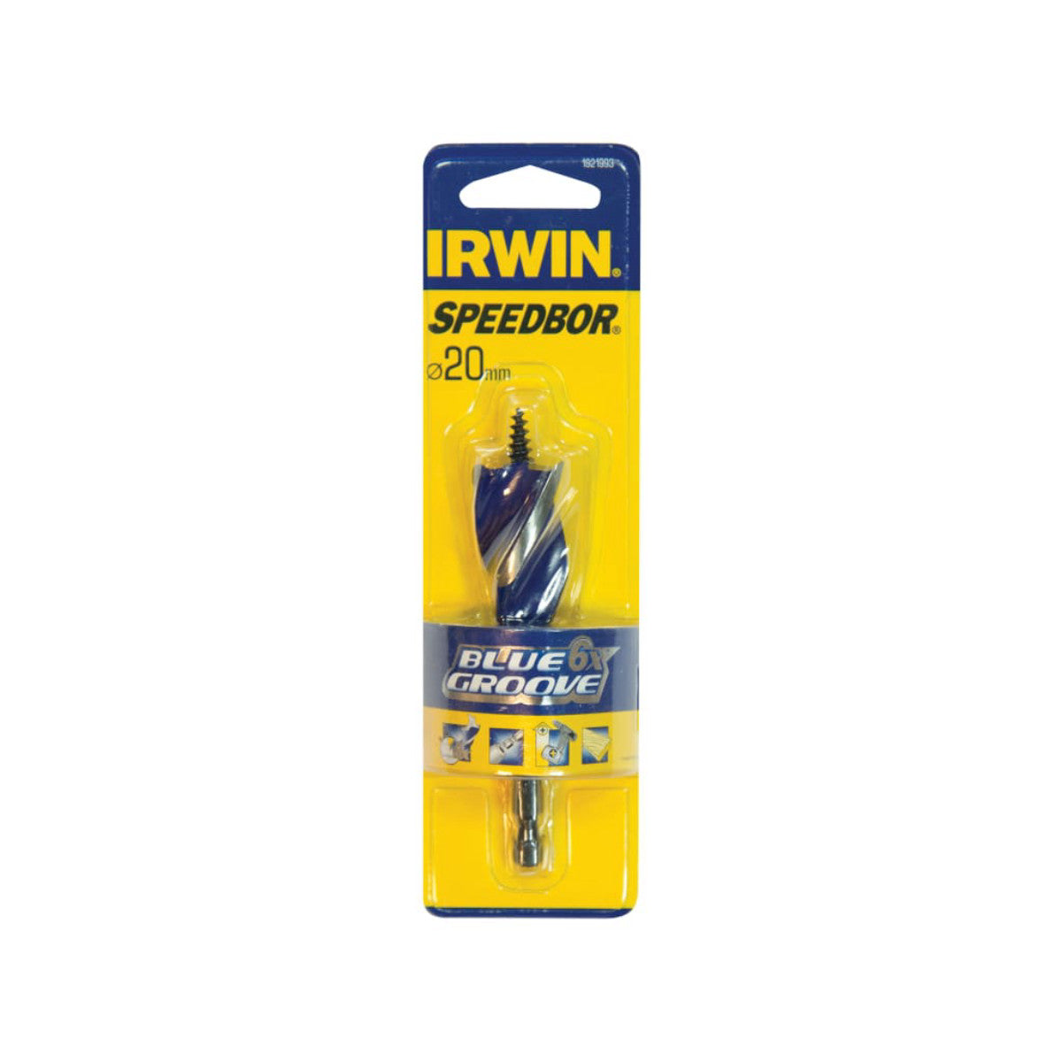 IRWIN Blue Groove 6X Stubby Wood Bit 20 x 100mm IRW1921993