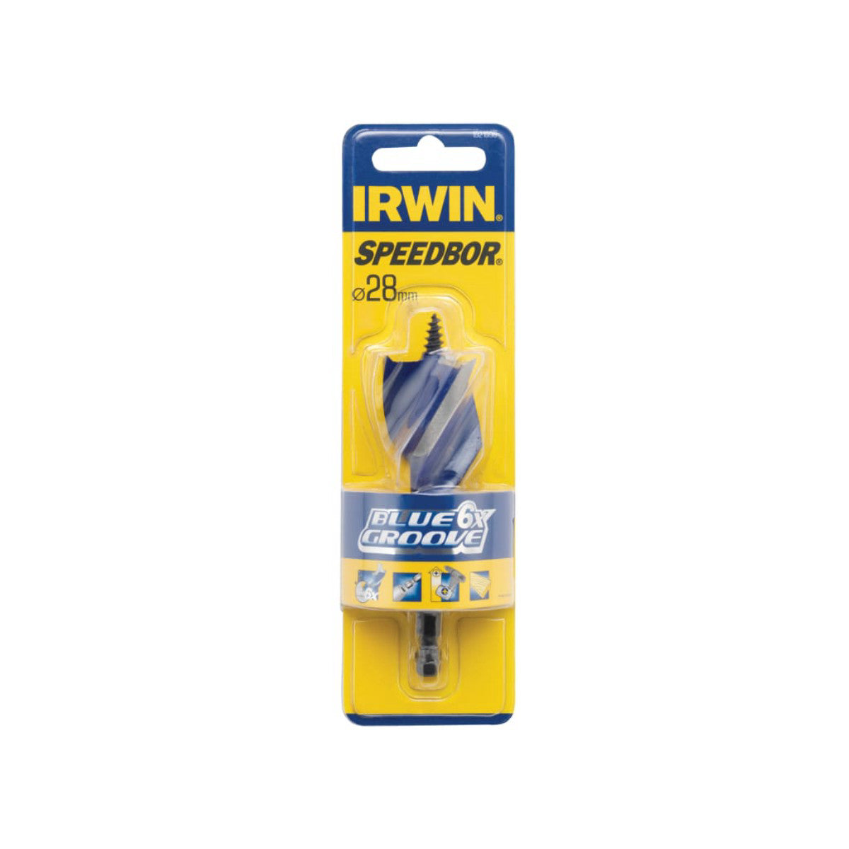 IRWIN Blue Groove 6X Stubby Wood Bit 28 x 100mm IRW1921996