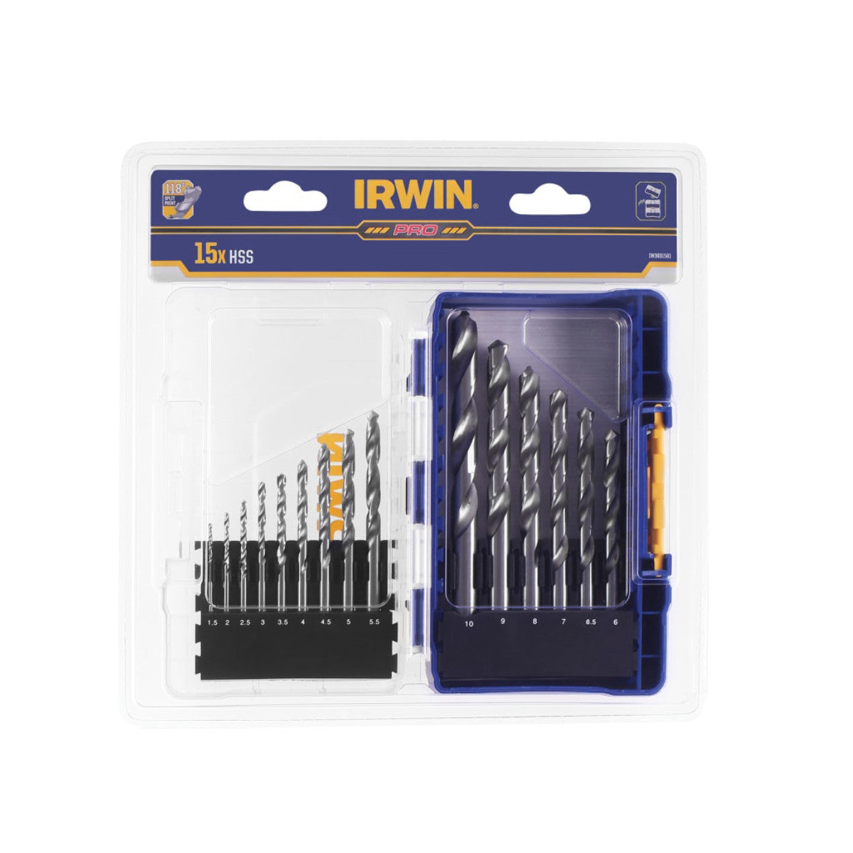 IRWIN HSS Pro Drill Bit Set, 15 Piece IRWIW3031501