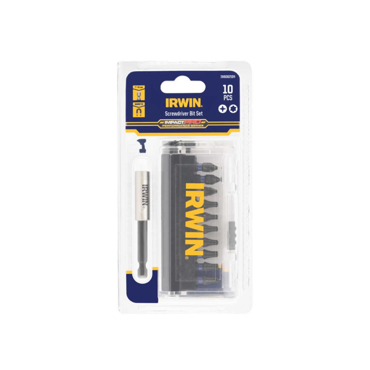 IRWIN Impact Pro Performance Screwdriver Bit Set, 10 Piece IRWIW6062504