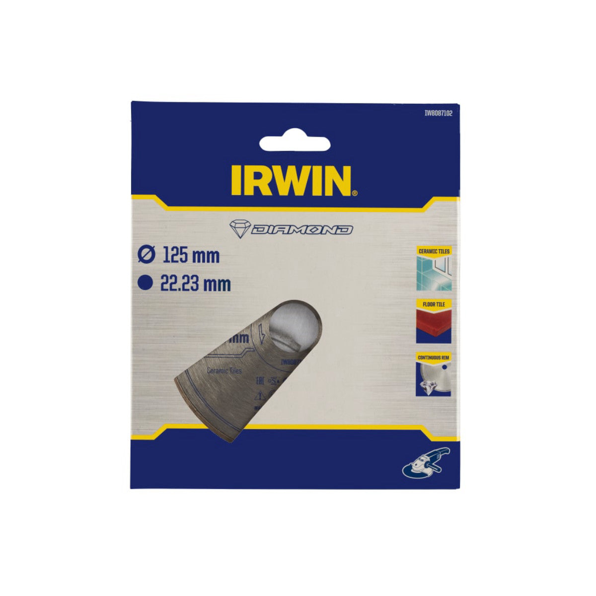 IRWIN Continuous Rim Diamond Blade 125 x 22.23mm IRWIW8087102