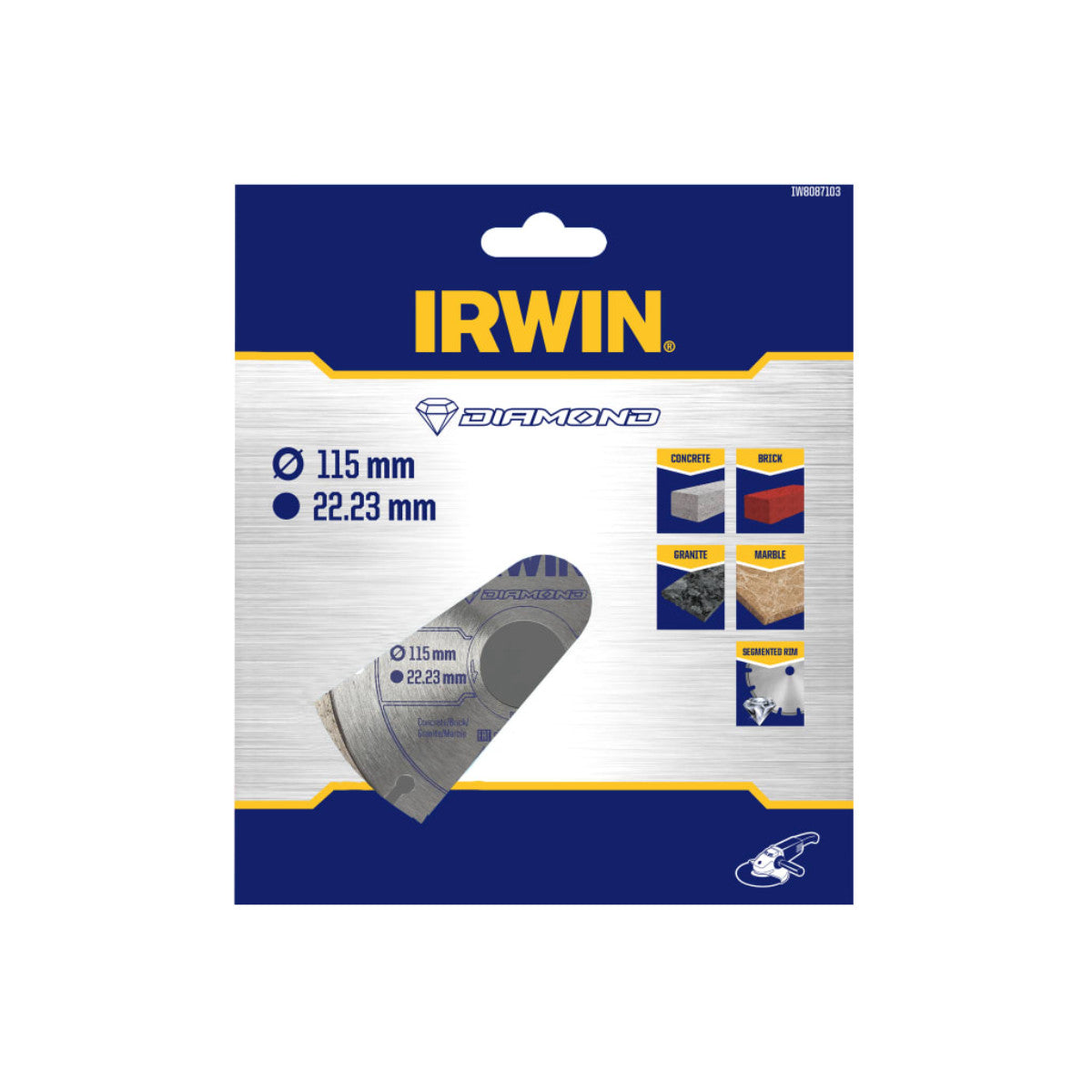 IRWIN Segmented Diamond Blade 115 x 22.23mm IRWIW8087103