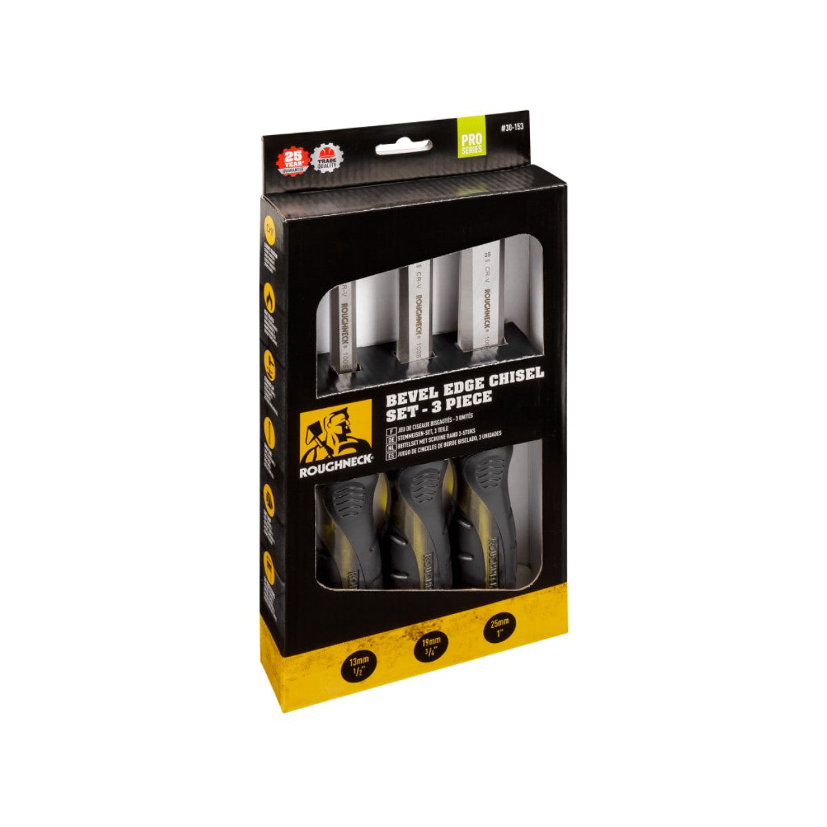 Roughneck Pro Series Bevel Edge Chisel Set, 3 Piece ROU30153