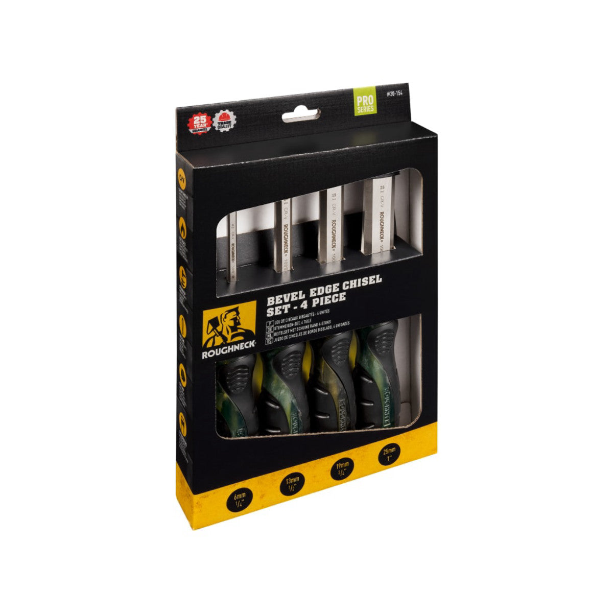 Roughneck Pro Series Bevel Edge Chisel Set, 4 Piece ROU30154