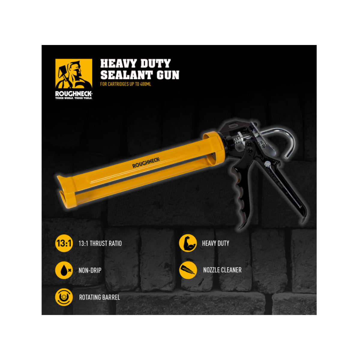 Roughneck Heavy-Duty Sealant Gun 265mm (10.1/2in) ROU32230