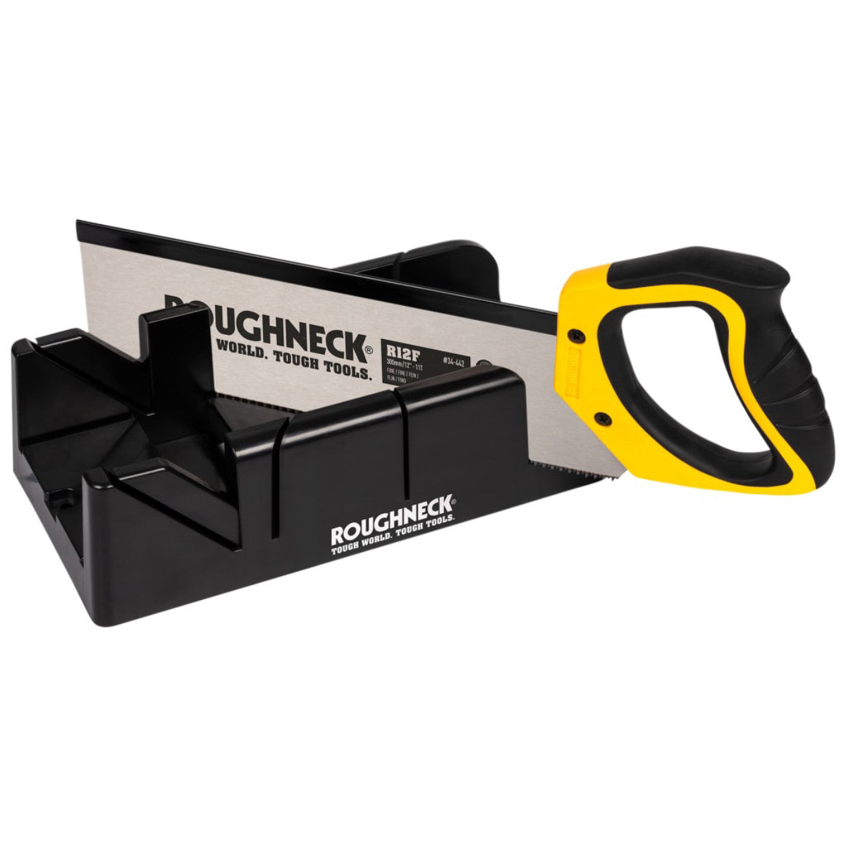 Roughneck R12F Mitre Box & Hardpoint Tenon Saw Set 300mm (12in) 11 TPI ROU34490